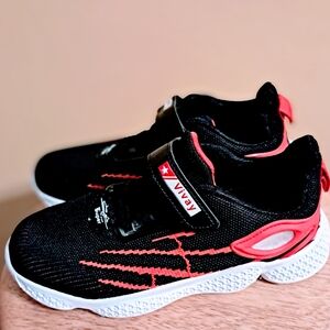 Marvel Black and Red Sneakers with Velcro Strap